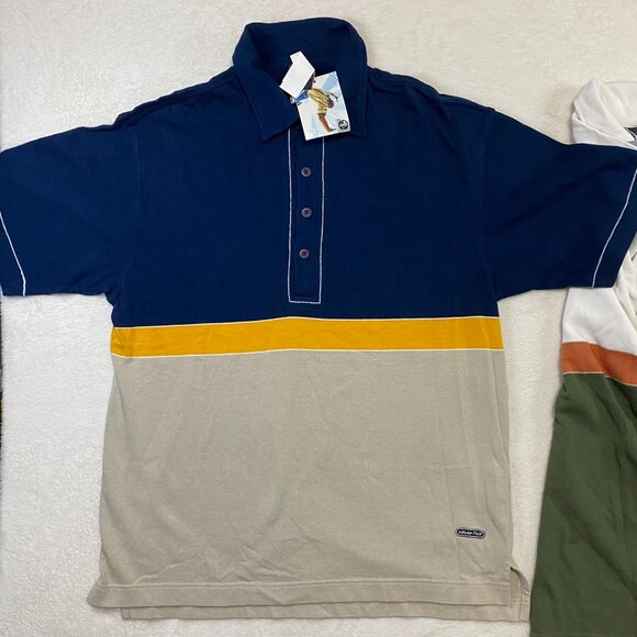 Lot Of 2 NWT Vintage Levis Silvertab Button Up Polo Shirt Short Sleeve Striped L - Picture 5 of 16